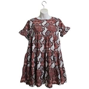 City Lights England Rara Mini Dress In Snake Sz 2 NWT